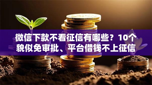 微信下款不看征信有哪些？10个貌似免审批、平台借钱不上征信合集