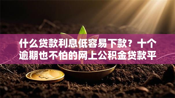 什么贷款利息低容易下款?十个逾期也不怕的网上公积金贷款平台 什么贷款利息低容易下款?十个逾期也不怕的网上公积金贷款平台