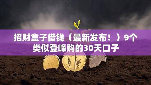 招财盒子借钱（最新发布！）9个类似登峰购的30天口子