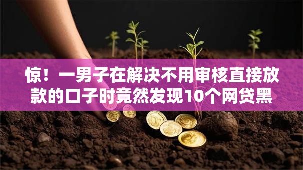 惊！一男子在解决不用审核直接放款的口子时竟然发现10个网贷黑户必过口子，事后分享了出来