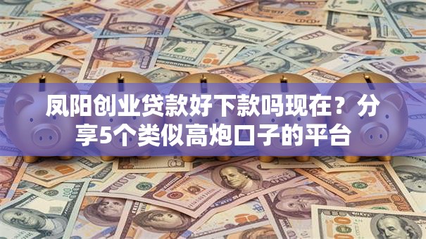 凤阳创业贷款好下款吗现在？分享5个类似高炮口子的平台