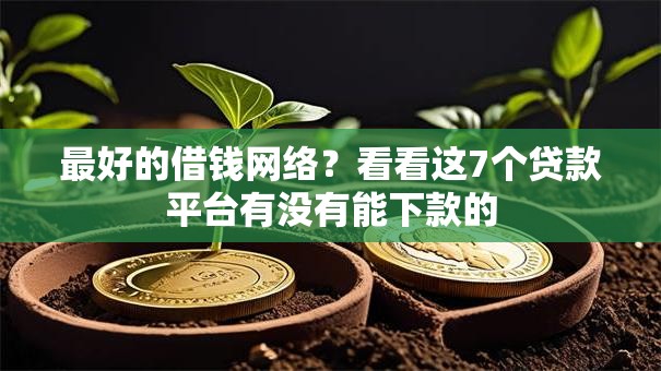 最好的借钱网络?看看这7个贷款平台有没有能下款的 最好的借钱网络?看看这7个贷款平台有没有能下款的