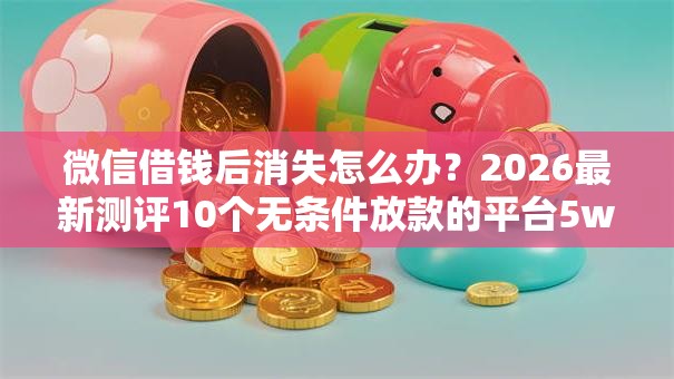 微信借钱后消失怎么办？2026最新测评10个无条件放款的平台5w