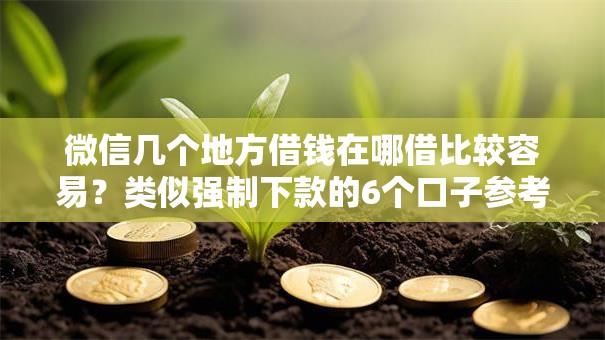 微信几个地方借钱在哪借比较容易？类似强制下款的6个口子参考