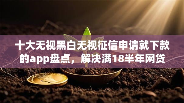 十大无视黑白无视征信申请就下款的app盘点，解决满18半年网贷容易下款的问题