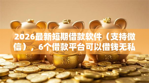 2026最新短期借款软件（支持微信），6个借款平台可以借钱无私分享