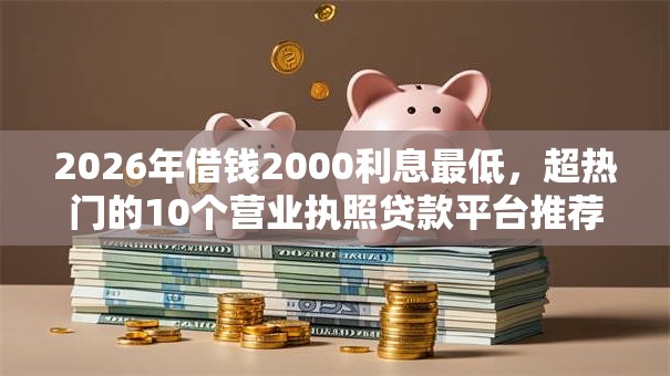 2026年借钱2000利息最低，超热门的10个营业执照贷款平台推荐