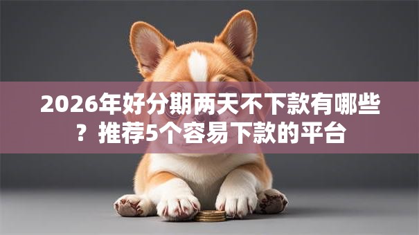 2026年好分期两天不下款有哪些?推荐5个容易下款的平台 2026年好分期两天不下款有哪些?推荐5个容易下款的平台