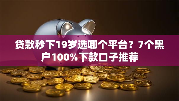 贷款秒下19岁选哪个平台？7个黑户100%下款口子推荐