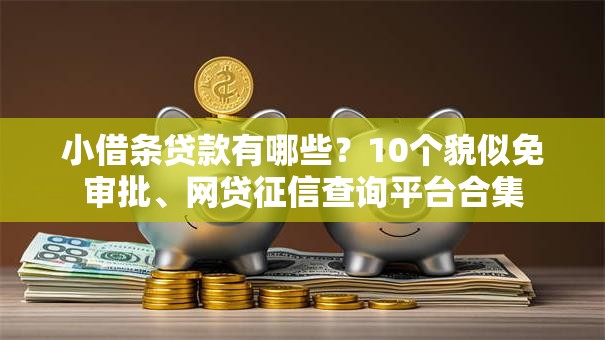 小借条贷款有哪些？10个貌似免审批、网贷征信查询平台合集