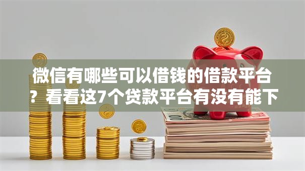微信有哪些可以借钱的借款平台？看看这7个贷款平台有没有能下款的