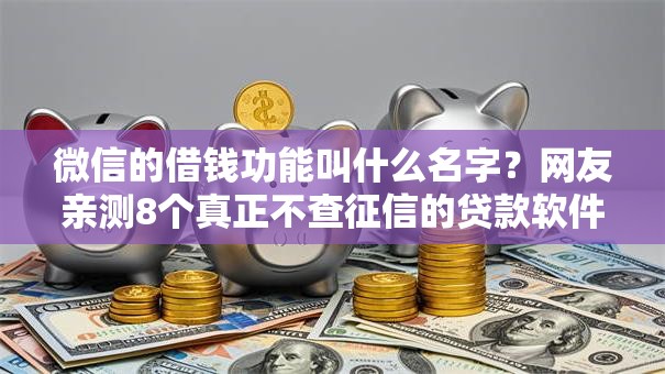 微信的借钱功能叫什么名字?网友亲测8个真正不查征信的贷款软件盘点 微信的借钱功能叫什么名字?网友亲测8个真正不查征信的贷款软件盘点