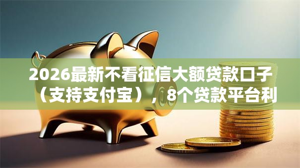 2026最新不看征信大额贷款口子(支持支付宝),8个贷款平台利息最低无私分享 2026最新不看征信大额贷款口子(支持支付宝),8个贷款平台利息最低无私分享
