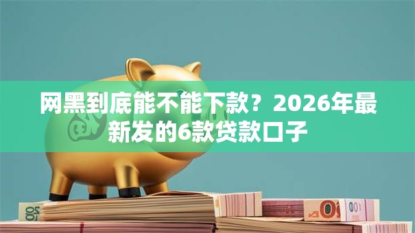 网黑到底能不能下款？2026年最新发的6款贷款口子