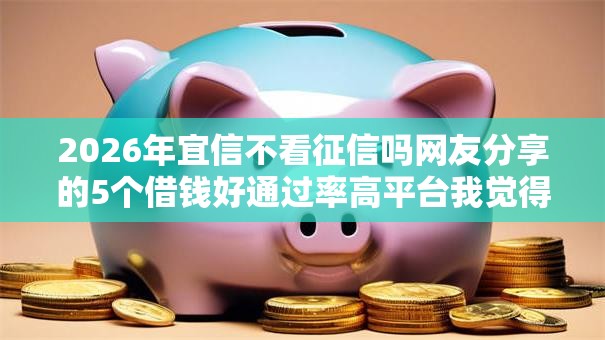 2026年宜信不看征信吗网友分享的5个借钱好通过率高平台我觉得不错！