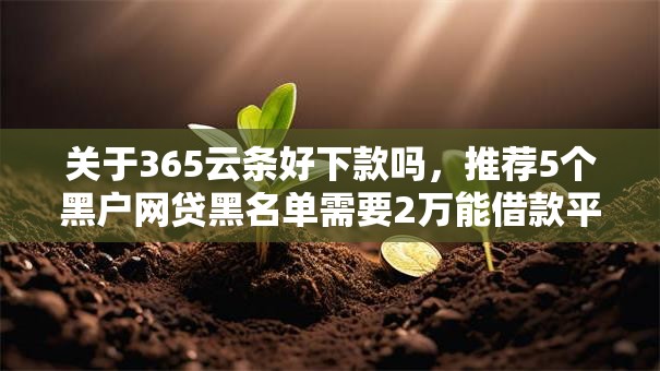 关于365云条好下款吗，推荐5个黑户网贷黑名单需要2万能借款平台给你