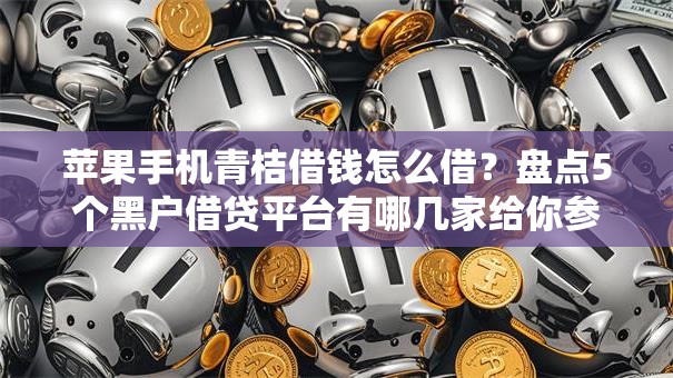 苹果手机青桔借钱怎么借？盘点5个黑户借贷平台有哪几家给你参考