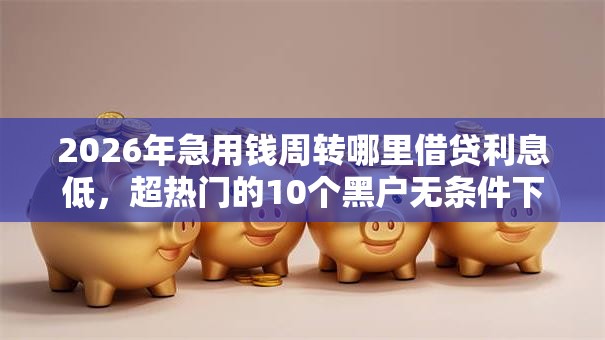 2026年急用钱周转哪里借贷利息低,超热门的10个黑户无条件下款的软件推荐 2026年急用钱周转哪里借贷利息低,超热门的10个黑户无条件下款的软件推荐