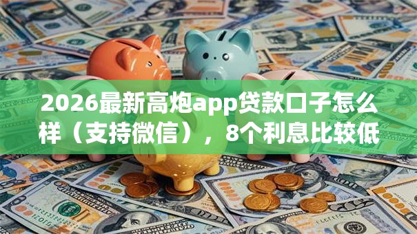 2026最新高炮app贷款口子怎么样（支持微信），8个利息比较低的贷款平台无私分享