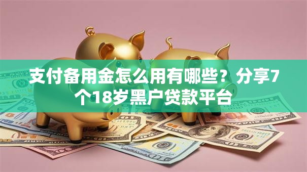 支付备用金怎么用有哪些?分享7个18岁黑户贷款平台 支付备用金怎么用有哪些?分享7个18岁黑户贷款平台