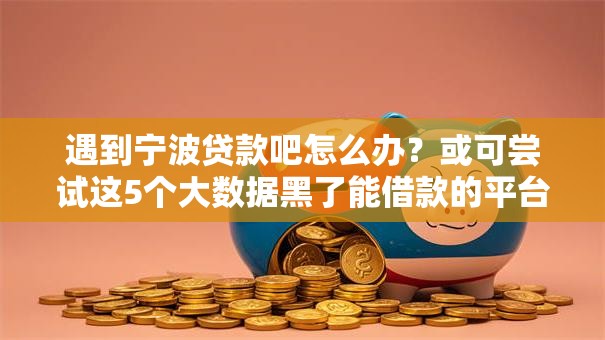 遇到宁波贷款吧怎么办？或可尝试这5个大数据黑了能借款的平台