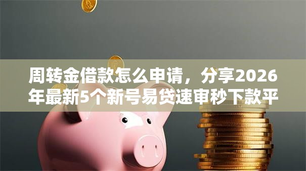 周转金借款怎么申请，分享2026年最新5个新号易贷速审秒下款平台