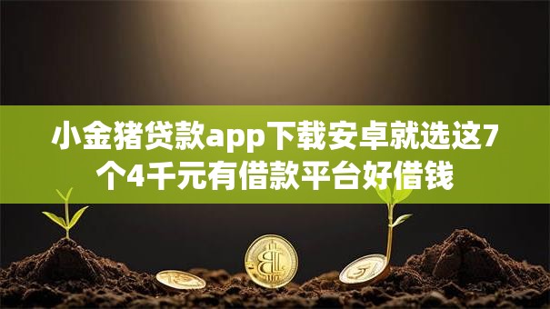 小金猪贷款app下载安卓就选这7个4千元有借款平台好借钱