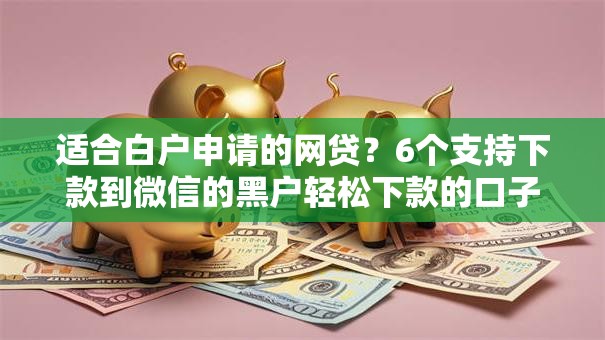 适合白户申请的网贷？6个支持下款到微信的黑户轻松下款的口子