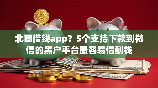 北面借钱app？5个支持下款到微信的黑户平台最容易借到钱