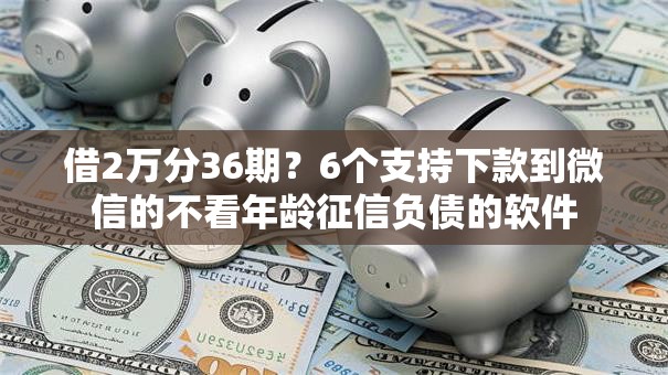 借2万分36期?6个支持下款到微信的不看年龄征信负债的软件 借2万分36期?6个支持下款到微信的不看年龄征信负债的软件