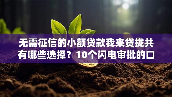 无需征信的小额贷款我来贷拢共有哪些选择？10个闪电审批的口子详解
