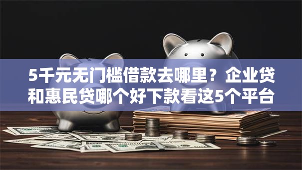 5千元无门槛借款去哪里？企业贷和惠民贷哪个好下款看这5个平台