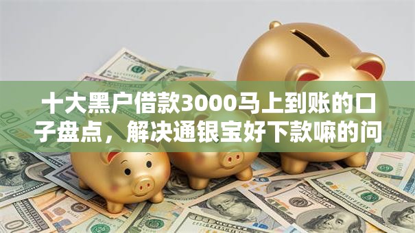 十大黑户借款3000马上到账的口子盘点，解决通银宝好下款嘛的问题