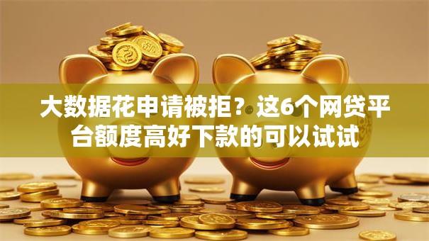 大数据花申请被拒？这6个网贷平台额度高好下款的可以试试