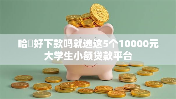 哈啰好下款吗就选这5个10000元大学生小额贷款平台