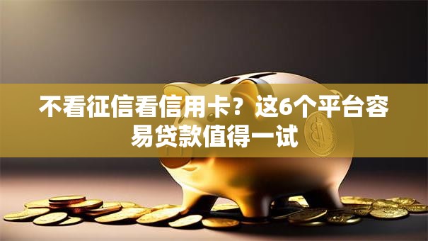 不看征信看信用卡？这6个平台容易贷款值得一试