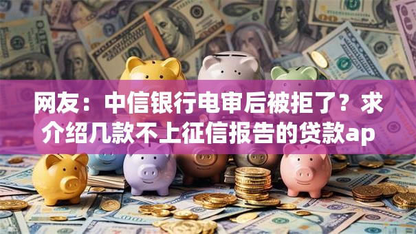 网友：中信银行电审后被拒了？求介绍几款不上征信报告的贷款app