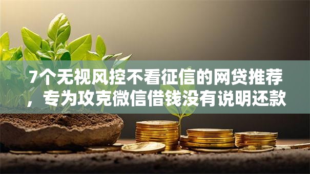 7个无视风控不看征信的网贷推荐,专为攻克微信借钱没有说明还款难题 7个无视风控不看征信的网贷推荐,专为攻克微信借钱没有说明还款难题