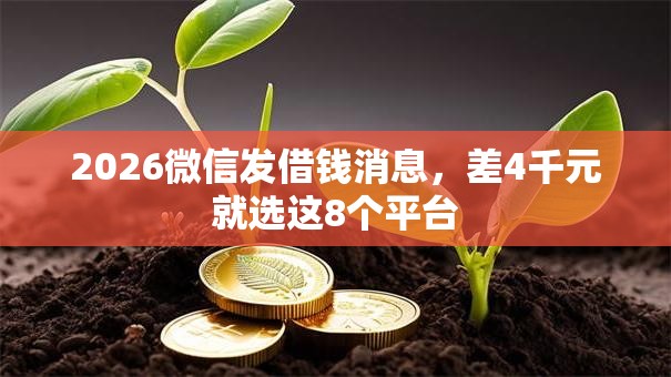 2026微信发借钱消息,差4千元就选这8个平台 2026微信发借钱消息,差4千元就选这8个平台