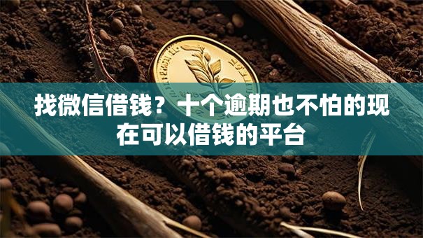 找微信借钱？十个逾期也不怕的现在可以借钱的平台