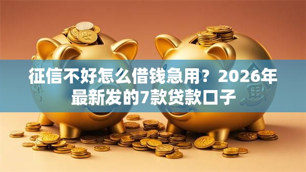 征信不好怎么借钱急用?2026年最新发的7款贷款口子 征信不好怎么借钱急用?2026年最新发的7款贷款口子