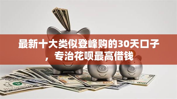 最新十大类似登峰购的30天口子，专治花呗最高借钱