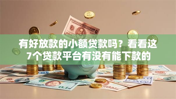 有好放款的小额贷款吗？看看这7个贷款平台有没有能下款的