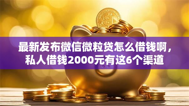 最新发布微信微粒贷怎么借钱啊，私人借钱2000元有这6个渠道