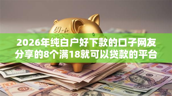 2026年纯白户好下款的口子网友分享的8个满18就可以贷款的平台我觉得不错！