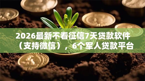 2026最新不看征信7天贷款软件（支持微信），6个军人贷款平台无私分享