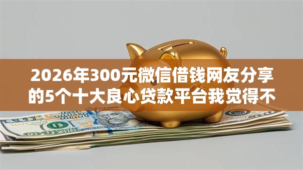2026年300元微信借钱网友分享的5个十大良心贷款平台我觉得不错！