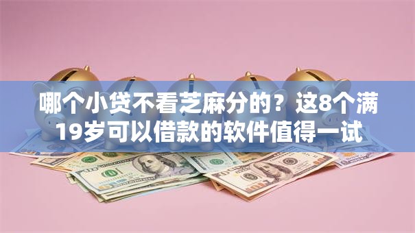 哪个小贷不看芝麻分的？这8个满19岁可以借款的软件值得一试