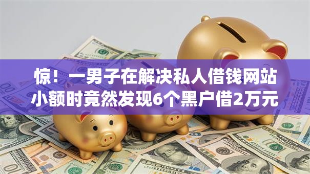 惊！一男子在解决私人借钱网站小额时竟然发现6个黑户借2万元秒下网贷口子app，事后分享了出来