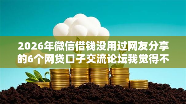 2026年微信借钱没用过网友分享的6个网贷口子交流论坛我觉得不错！